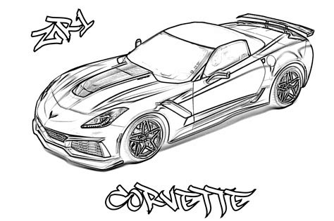 C6 Corvette Coloring Pages