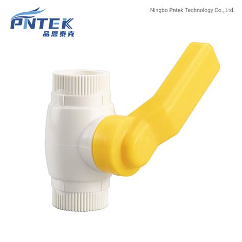 Pntek High Quality Yellow Handle Ball Valve For Irrigation PVC 1 2inch Garden Valve Ball Valve