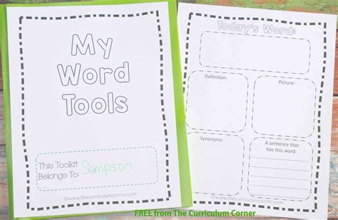 Portable Word Wall Tools The Curriculum Corner 123