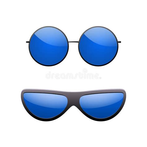 Round Sunglasses 3d Summer Sunglass Shade Isolated White Background Fun Color Sun Glass