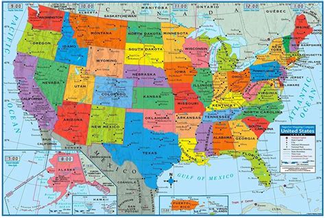 Superior Mapping Company United States Poster Size Wall Map 40 X 28