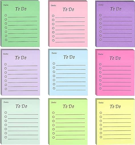 Pack To Do List Sticky Notes Sheets To Do List Sticky Notes