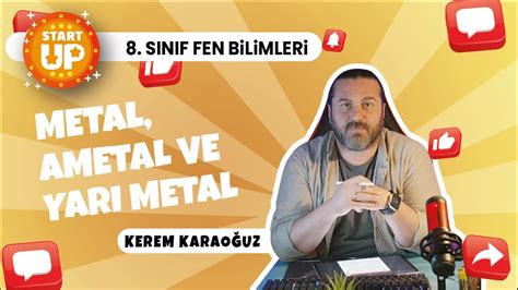 S N F Lgs Fen Bilimleri Etap Metal Ametal Ve Yar Metal Youtube