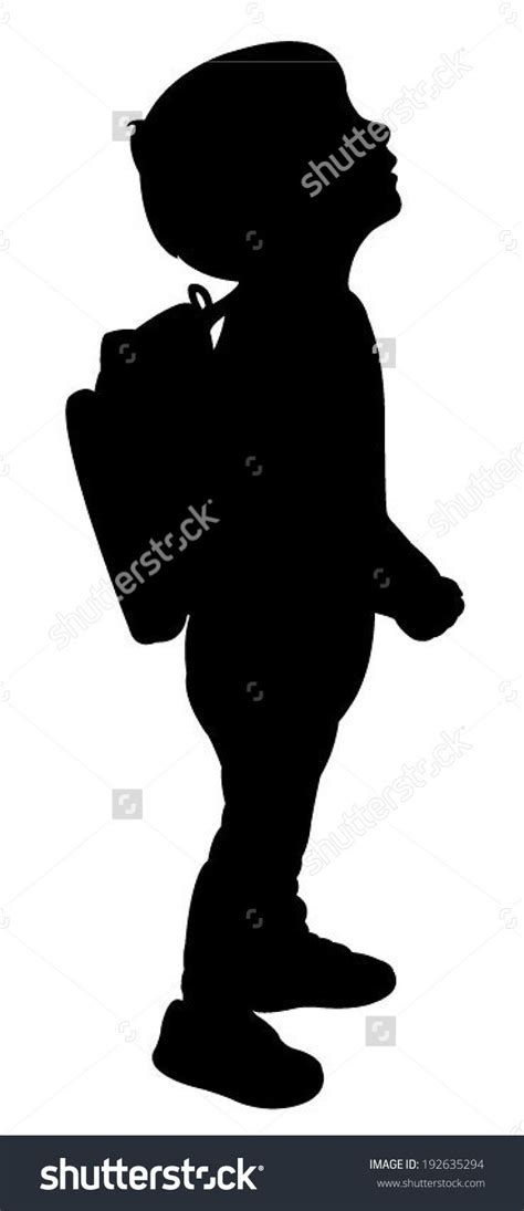 Stock Vector Back To School Kid Silhouette 192635294 692×1600