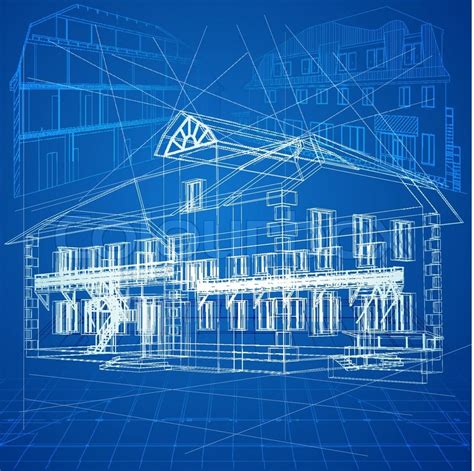 Urban Blueprint Vector Architectural Background Part Of
