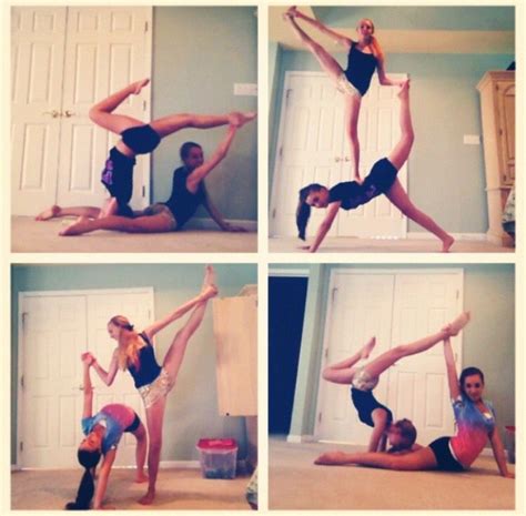 Friendship Yoga Gymnastics Poses Dance Poses Cheer Poses