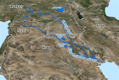 River Tigris And Euphrates Map World Map