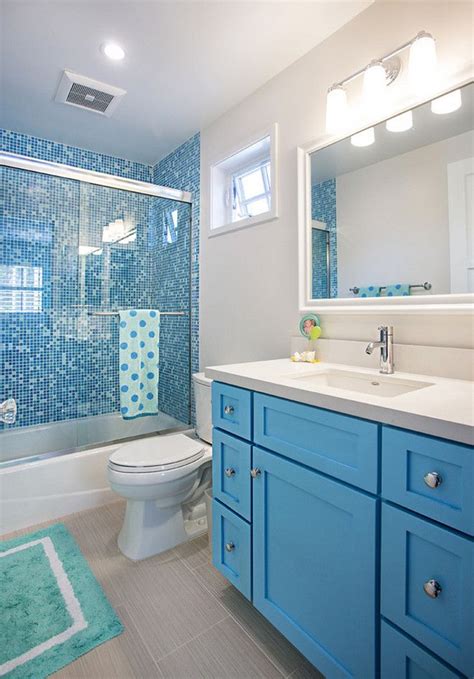 The one rule of kids' bathroom design? Benjamin Moore 788 Aquarius. Benjamin Moore 788 Aquarius ...