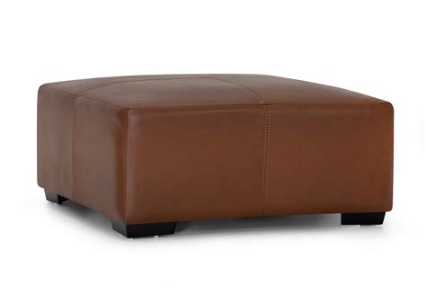 71318 Leather Square Ottoman - Franklin Corporation