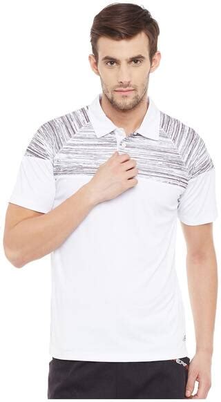 Buy Perf Mens Regular Fit Polo Solid T Shirt White Online At Low