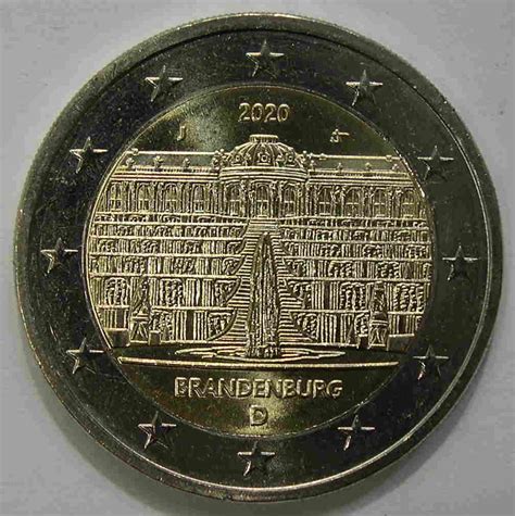Alemania 2 Euros 2020 Brandenburgo Palacio De Sanssouci En Postdam