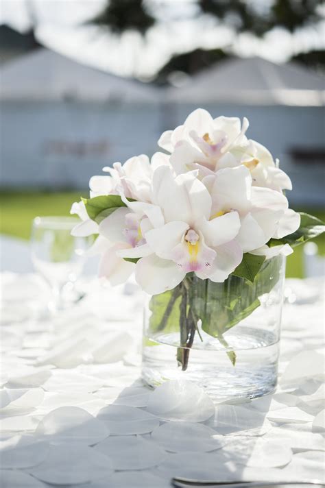 Low Orchid Centerpiece Wedding Flowers Orchid Centerpieces Wedding