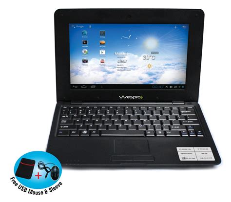 Wespro 10 Mini Laptop With Optical Mouse And Sleeve