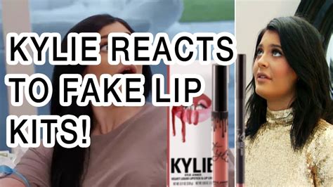 KYLIE JENNER REACTS TO FAKE LIP KITS YouTube