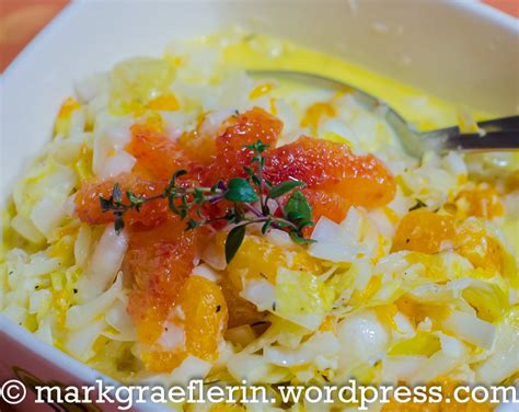 Chicorée- Salat mit Mandarinen und Blutorange Lebensart im Markgräflerland