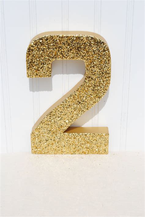 Metallic Gold Number 2 Cutouts 6ct Party City