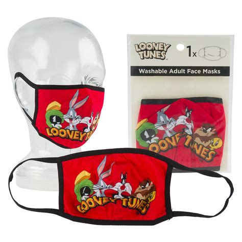 Wholesale Looney Tunes Adult Face Mask Yellow Red