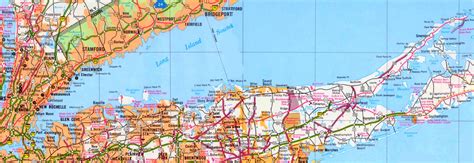 Detailed Map Of Long Island State Coastal Towns Map
