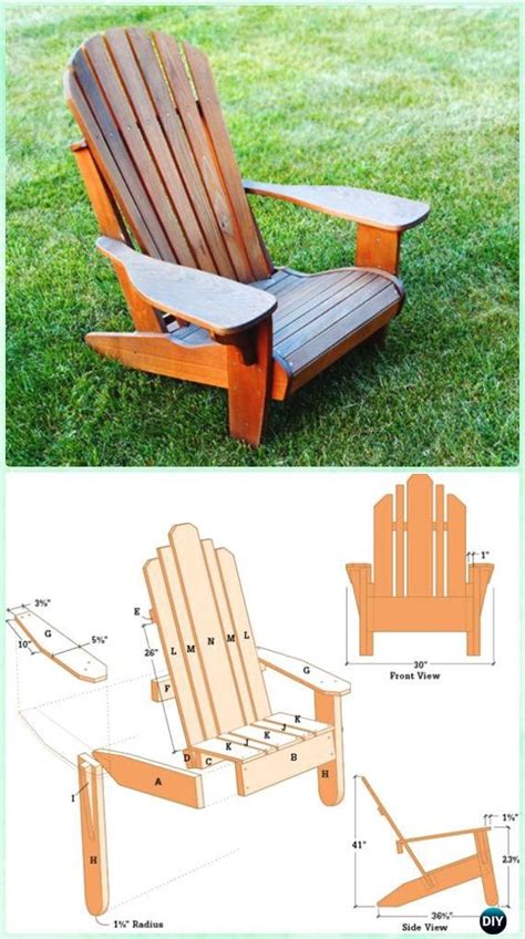 Pallet Adirondack Chair Plan Garden Furniture Cad Plans