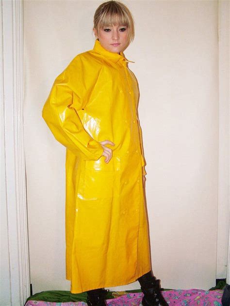 A Lovely Long Yellow Mac From Susie High Rainwear Girl Raincoat