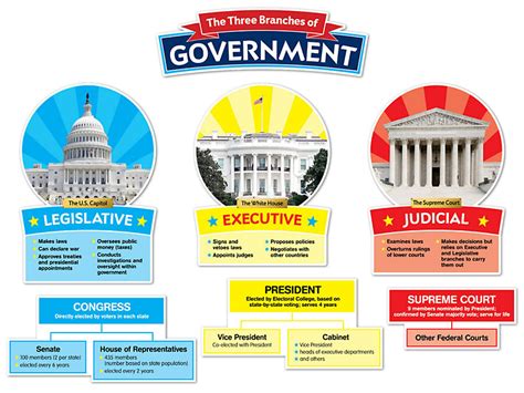 The Three Branches Of Government Chart Walmart Com