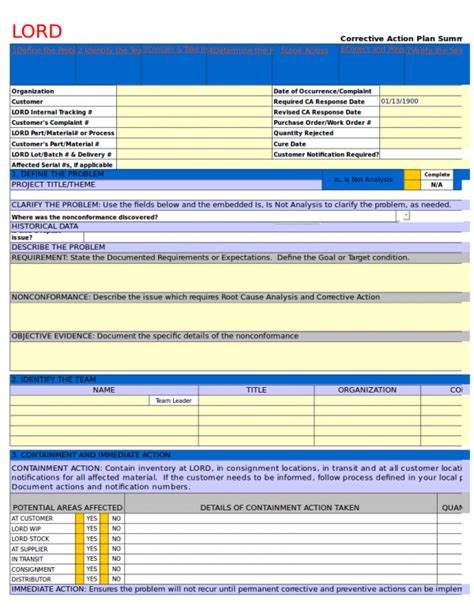 Free 14 Action Plan Templates In Excel Ms Word
