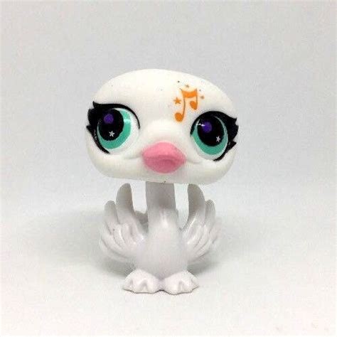 Littlest Pet Shop White Music Note Swan Bird 2869 Preowned Lps Hasbro