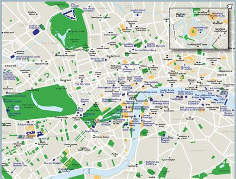 London Tourist Map Touristische Karte Von London England Hot Sex Picture