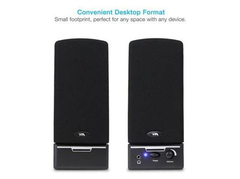 Cyber Acoustics Ca 2014 Multimedia Desktop Computer Speakers New