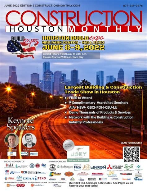 Construction Monthly Magazine Houston 2022 Build Expo Show Edition