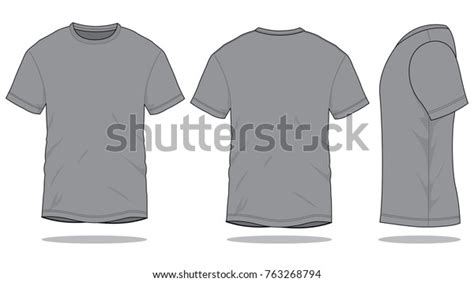 Download Gray Tshirt Vector Template Front Back Stock Vector ...
