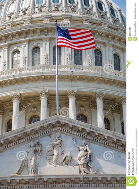 Flag flying at the capitol building and replace it with a trump flag. Flag with US Capitol Building, Washington DC