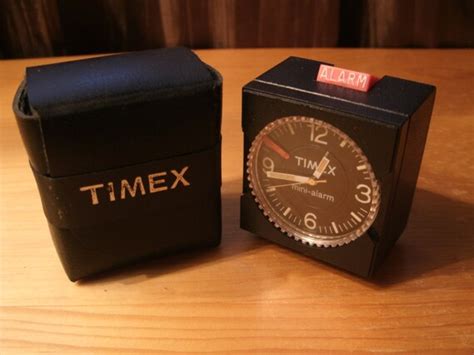 Vintage Timex Mini Alarm Clock Mechanical Wind By Nevertooold