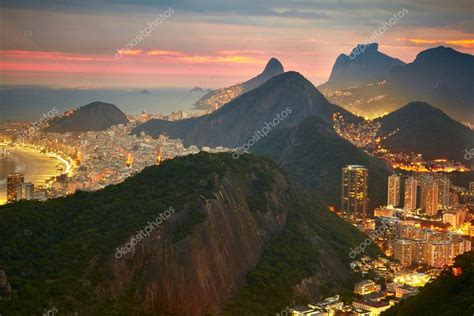 Night View Of Rio De Janeiro Brazil Stock Photo By ©silverjohn 92347642