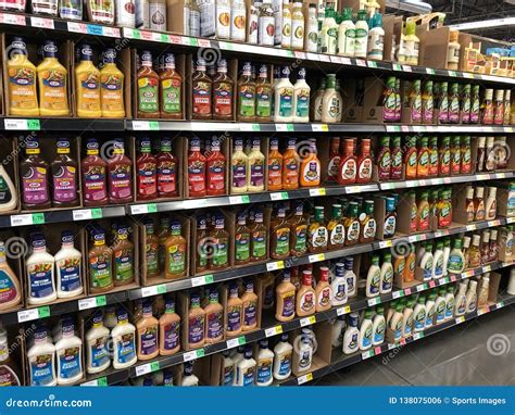 Various Products In A Aisle In A Supermarket Editorial Photo Image