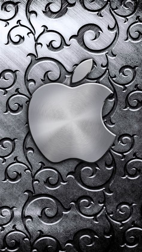 Iphone Logo Silver Apple Logo Iphone Wallpaper