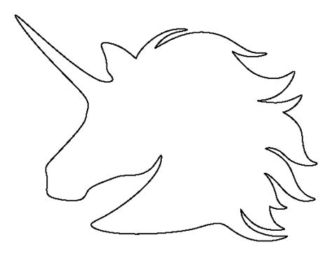 Unicorn Head Pattern Use The Printable Outline For Crafts Creating