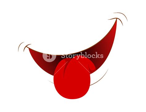 Teasing Tongue Cartoon Mouth Royalty Free Stock Image Storyblocks