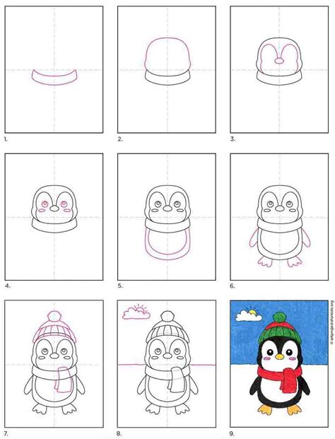How To Draw A Cute Penguin · Art Projects For Kids