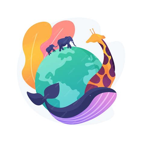 Free Vector Wild Animals Protection Abstract Concept Illustration