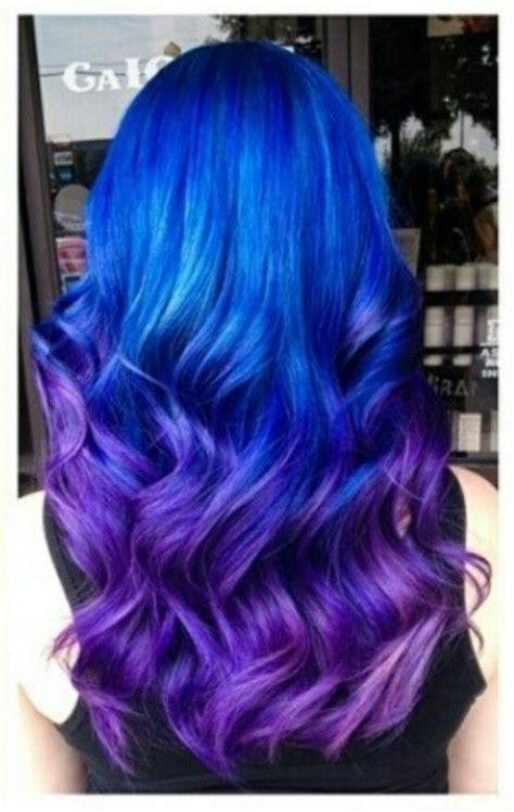 Blue And Purple Ombre Hair Cute Hair Colors Beautiful Hair Color Hair Dye Colors Cool Hair