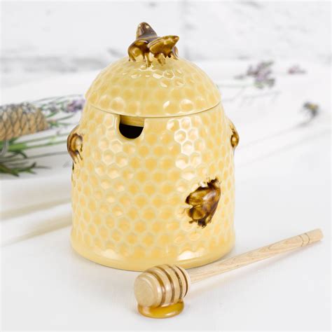Beehivehoneypot Honey Pot Bee Hive Stoneware Pot