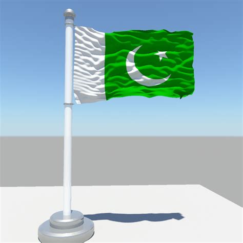 Pakistan Flag 3d Model Cgtrader