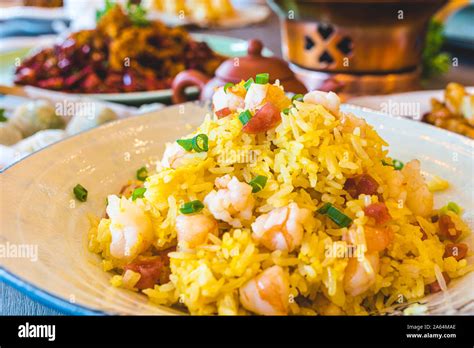 Asia Chinese China food cuisine. Authentic Yangzhou fried rice with egg