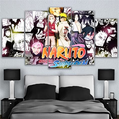 5 Cuadros Canvas Naruto 86x56cm Anime Mercado Libre