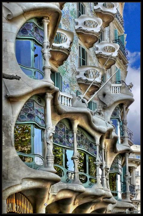 Facade Detail Of The Casa Batlló Antoni Gaudí Barcelona Catalunia