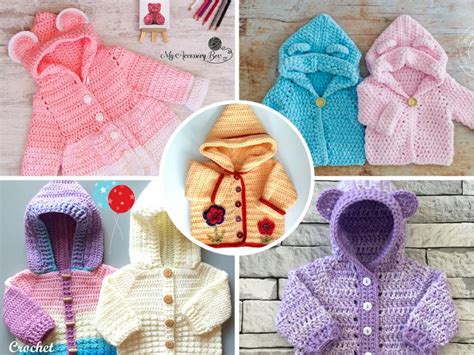 Adorable Crochet Baby Hoodies Free Patterns