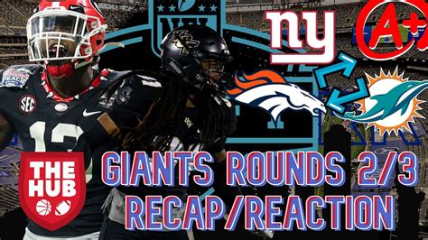 New York Giants Draft Day Rounds Reaction Youtube