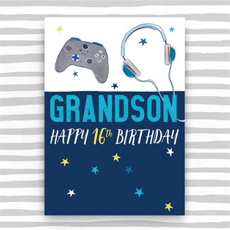 Grandson 16th Birthday Card By Molly Mae®