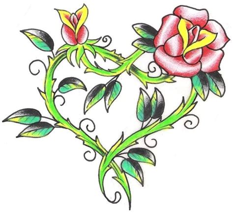 Heart With Scroll Tattoo Designs Clip Art Library